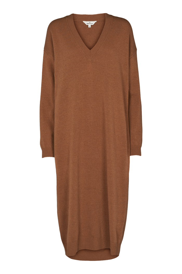Basic Apparel Lise V-Dress Dresses 458 Chipmunk